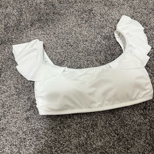 Vince camuto Ruffle shoulder bikini top
